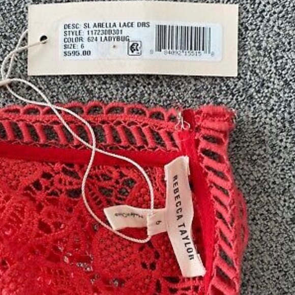 NWT Rebecca Taylor Arella Lace Dress Size 6 - Picture 6 of 8